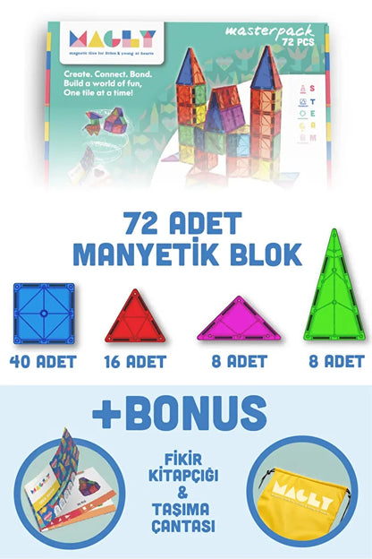 72 Parça Manyetik Yapı Seti